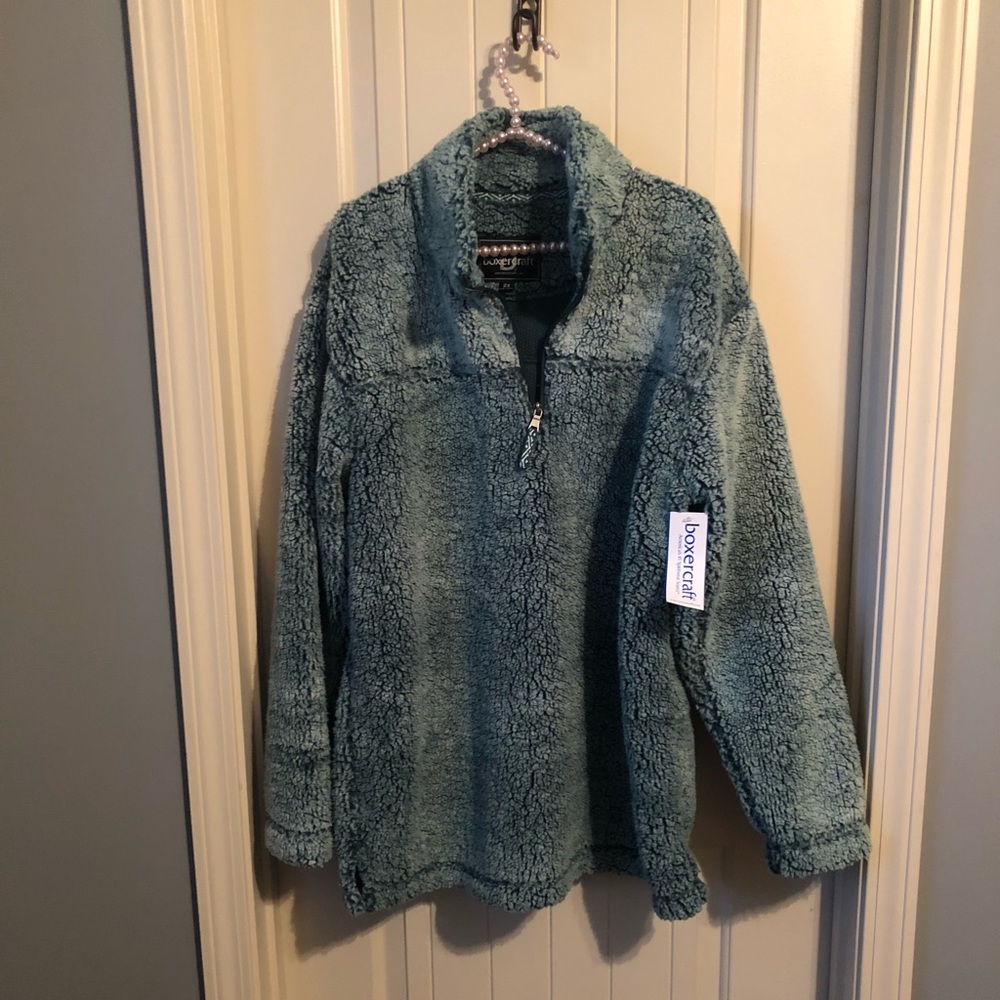2X Green Pull-Over Sherpa